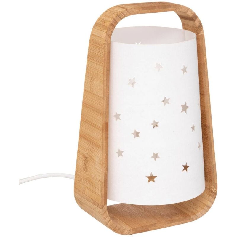 foto del prodotto lampada da tavolo stelle h.28cm bambù - atmosphera cr ateur d'int rieur