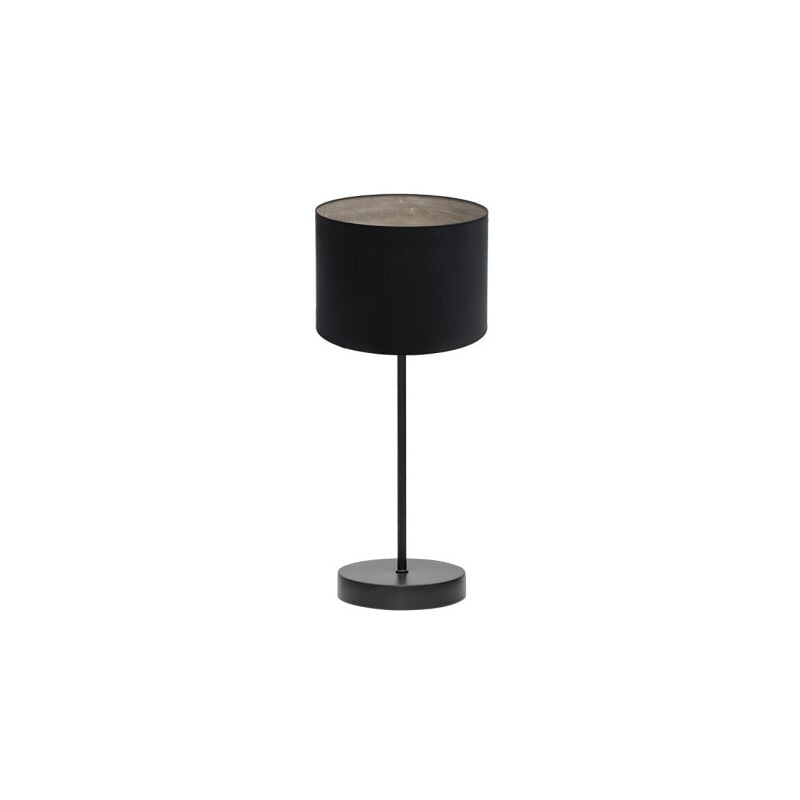 foto del prodotto lampada da tavolo tania 1xe14 nero nero-legno grigio 42x17x17 cm