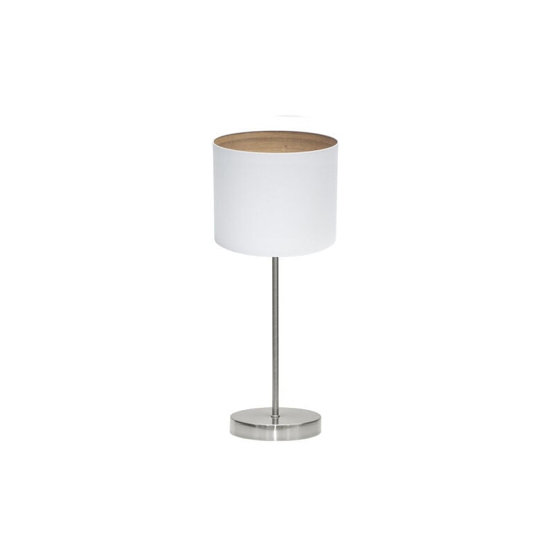 foto del prodotto lampada da tavolo tatiana 1xe14 nichel/bianco-mad.clara 42x17x17 cm