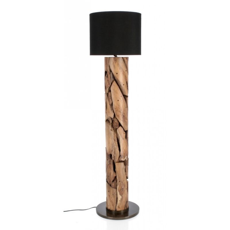 foto del prodotto lampada da tavolo teak marrone rustica da interni ananya
