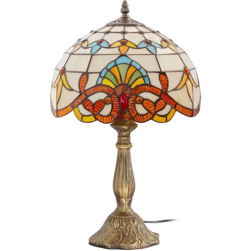 foto del prodotto lampada da tavolo tiffany lampada da salotto vintage multicolore