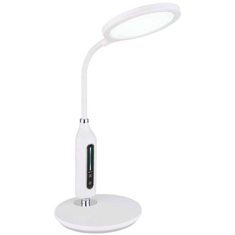 foto del prodotto lampada da tavolo touch dimmer bianco lampada da tavolo touch lampada da tavolo orientabile, led 9w 530lm bianco caldo freddo, h 40,7 cm
