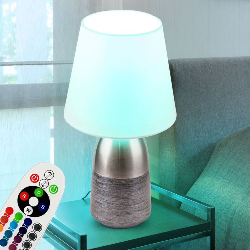foto del prodotto lampada da tavolo touch dimmerabile soggiorno telecomando lampada tessile in un set di lampade led rgb