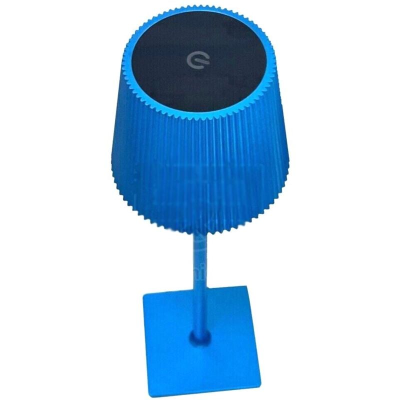 foto del prodotto lampada da tavolo touch led moderna ricaricabile bar hotel ristorante blu g02