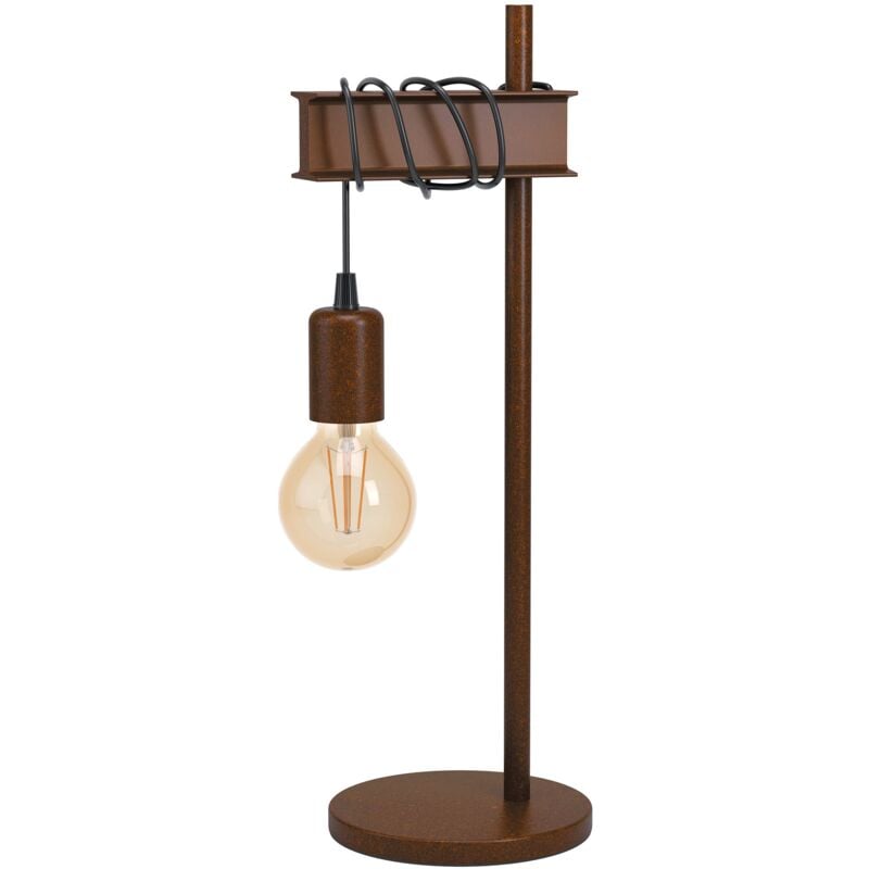 foto del prodotto lampada da tavolo townshend 4, lampada da tavolo a fiamma vintage, industriale, lampada da comodino, lampada da soggiorno in marrone antico, lampada