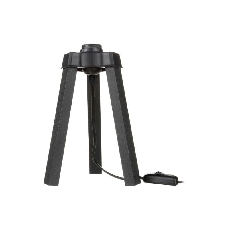 foto del prodotto lampada da tavolo treppiede legno colore nero piko mdl4769 22.5h