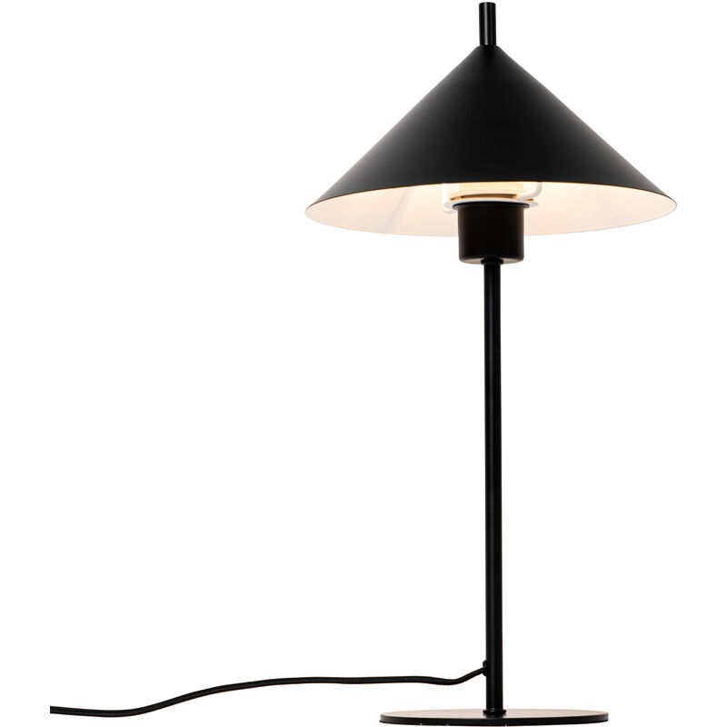 foto del prodotto lampada da tavolo triangolo design acciaio nero tondo max. 1 x watt qazqa