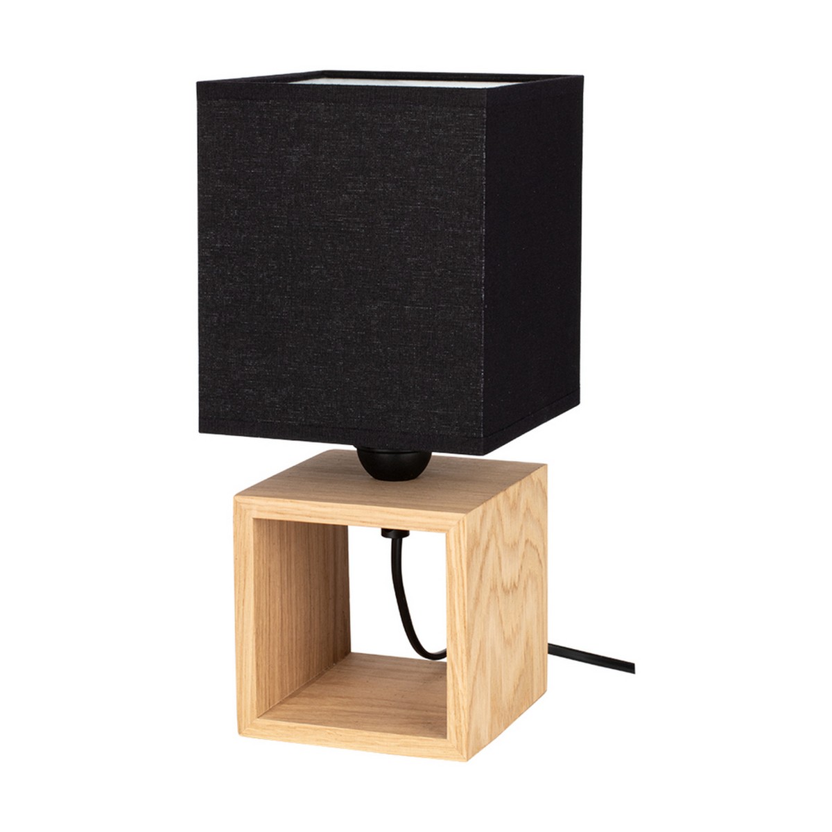 foto del prodotto lampada da tavolo ural, marrone, legno, 13,5x13,5x29 cm, epikasa