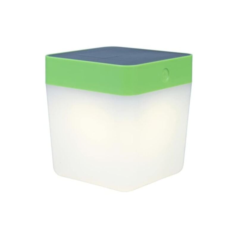 foto del prodotto lampada da tavolo verde table cube, led integrato, 1w, 100 lumen, 3000k, ip44, solare, classe iii