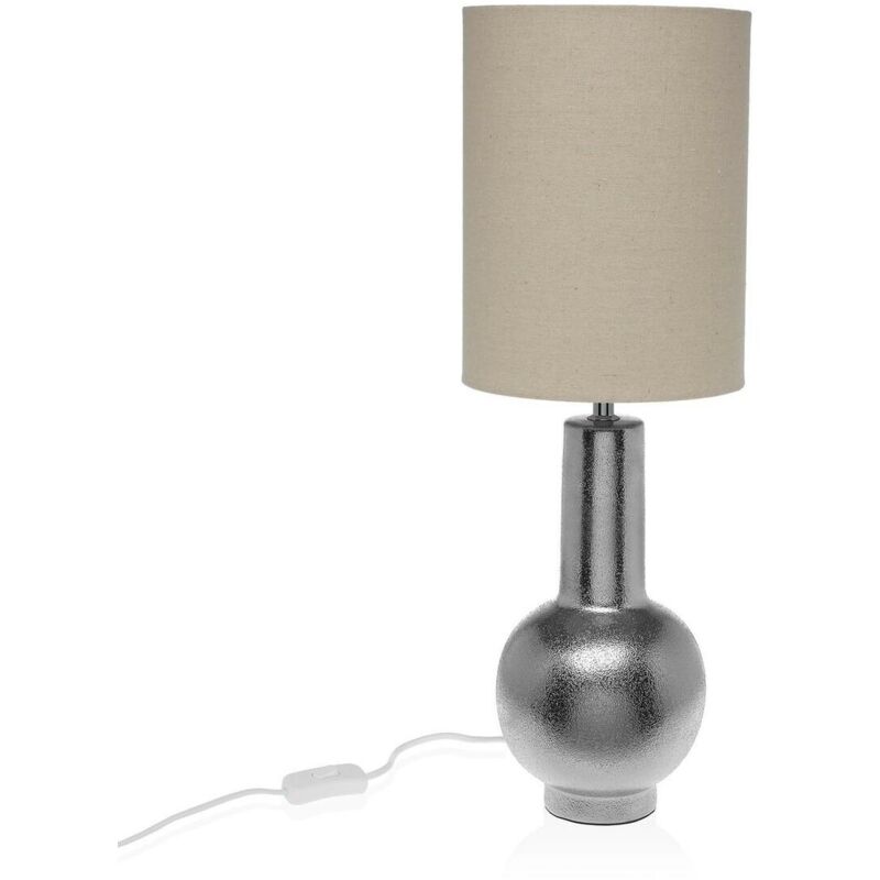 foto del prodotto lampada da tavolo versa argentato ceramica 20 x 57 x 20 cm