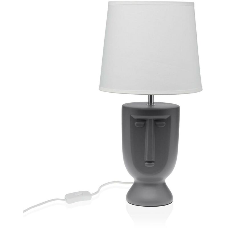 foto del prodotto lampada da tavolo versa grigio ceramica 60 w 22 x 42,8 cm