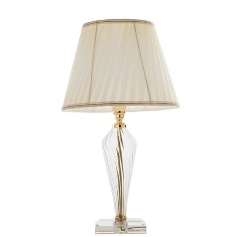 foto del prodotto lampada da tavolo villa in vetro lavorato a mano oro 25x47 cm