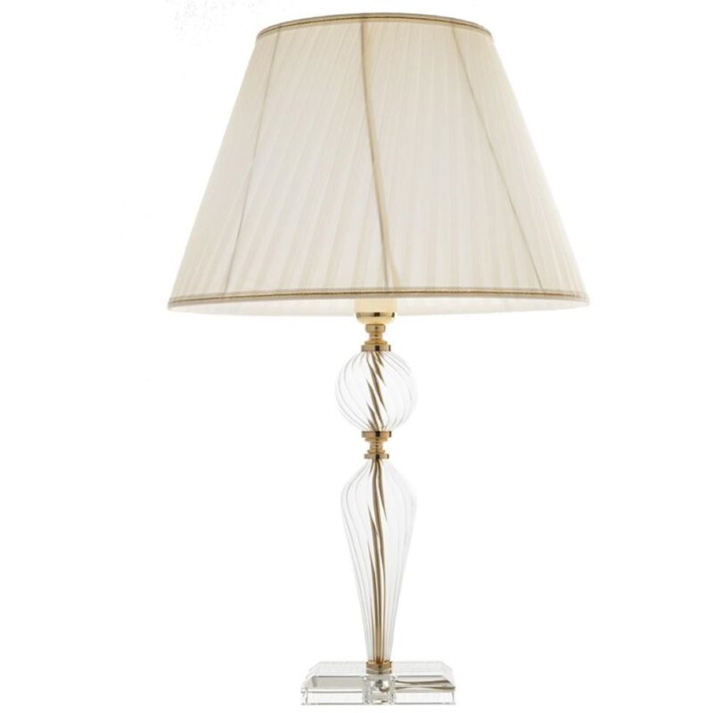 foto del prodotto lampada da tavolo villa in vetro lavorato a mano oro 40x66 cm