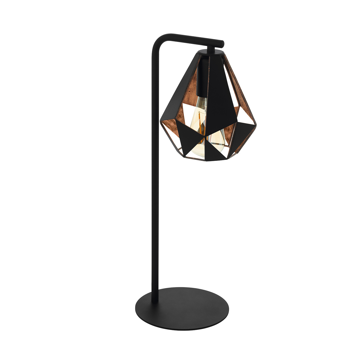 foto del prodotto lampada da tavolo vintage carlton 4 acciaio nero 1 luce e27