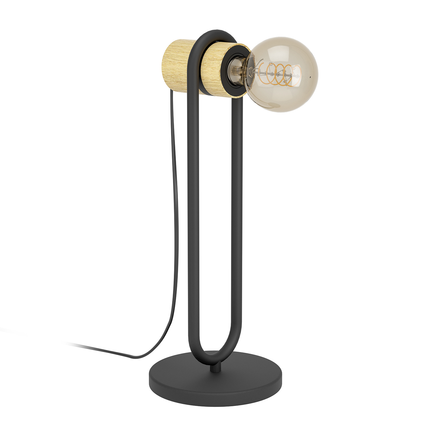 foto del prodotto lampada da tavolo vintage chieveley acciaio nero 1 luce e27