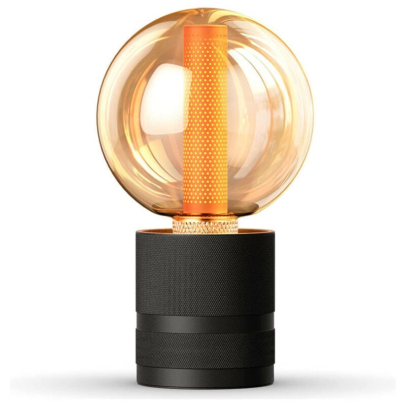 foto del prodotto lampada da tavolo vintage e27 lampada da scrivania nero metallo lampada da comodino design industriale luce notturna con interruttore a cavo per