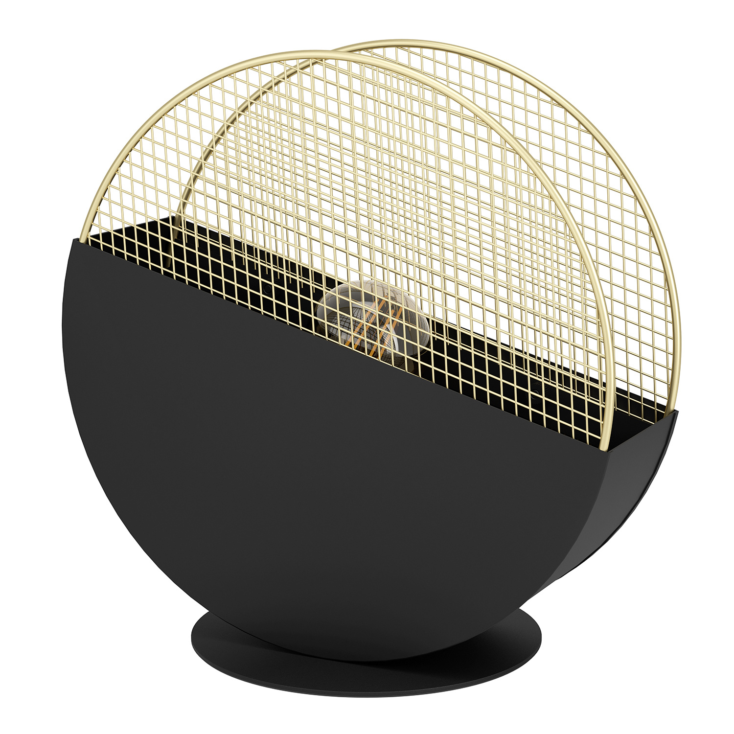 foto del prodotto lampada da tavolo vintage mumbles acciaio nero 1 luce e27