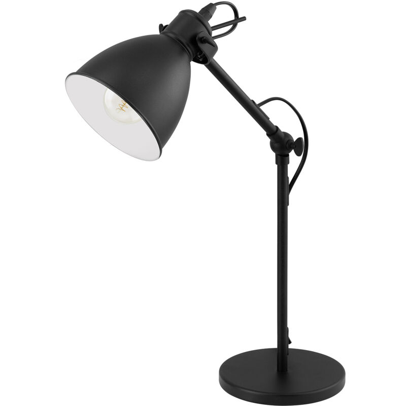 foto del prodotto lampada da tavolo vintage priddy acciaio nero 1 luce e27