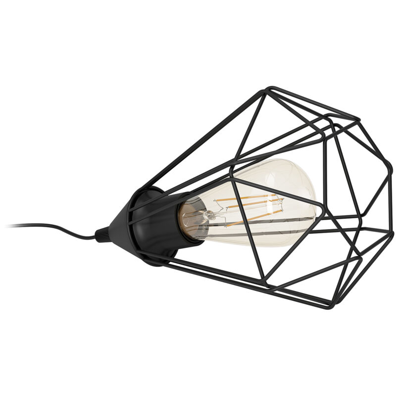 foto del prodotto lampada da tavolo vintage tarbes acciaio nero 1 luce e27