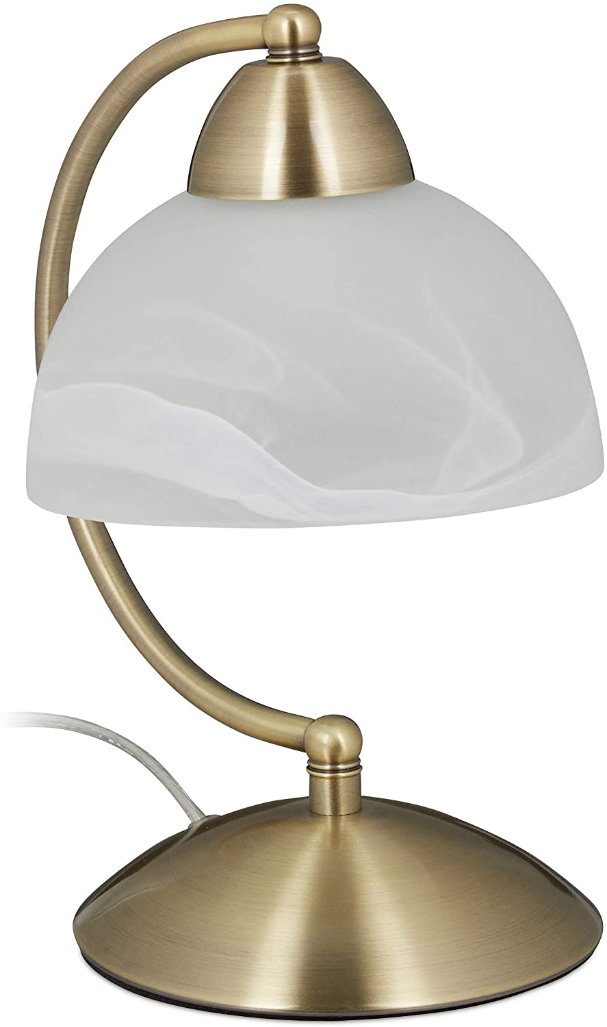foto del prodotto lampada da tavolo vintage vetro opalino ottone 40 watt 13 0001463