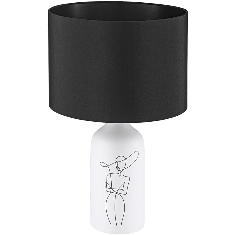 foto del prodotto lampada da tavolo vintage vinoza ceramica bianco 1 luce e27