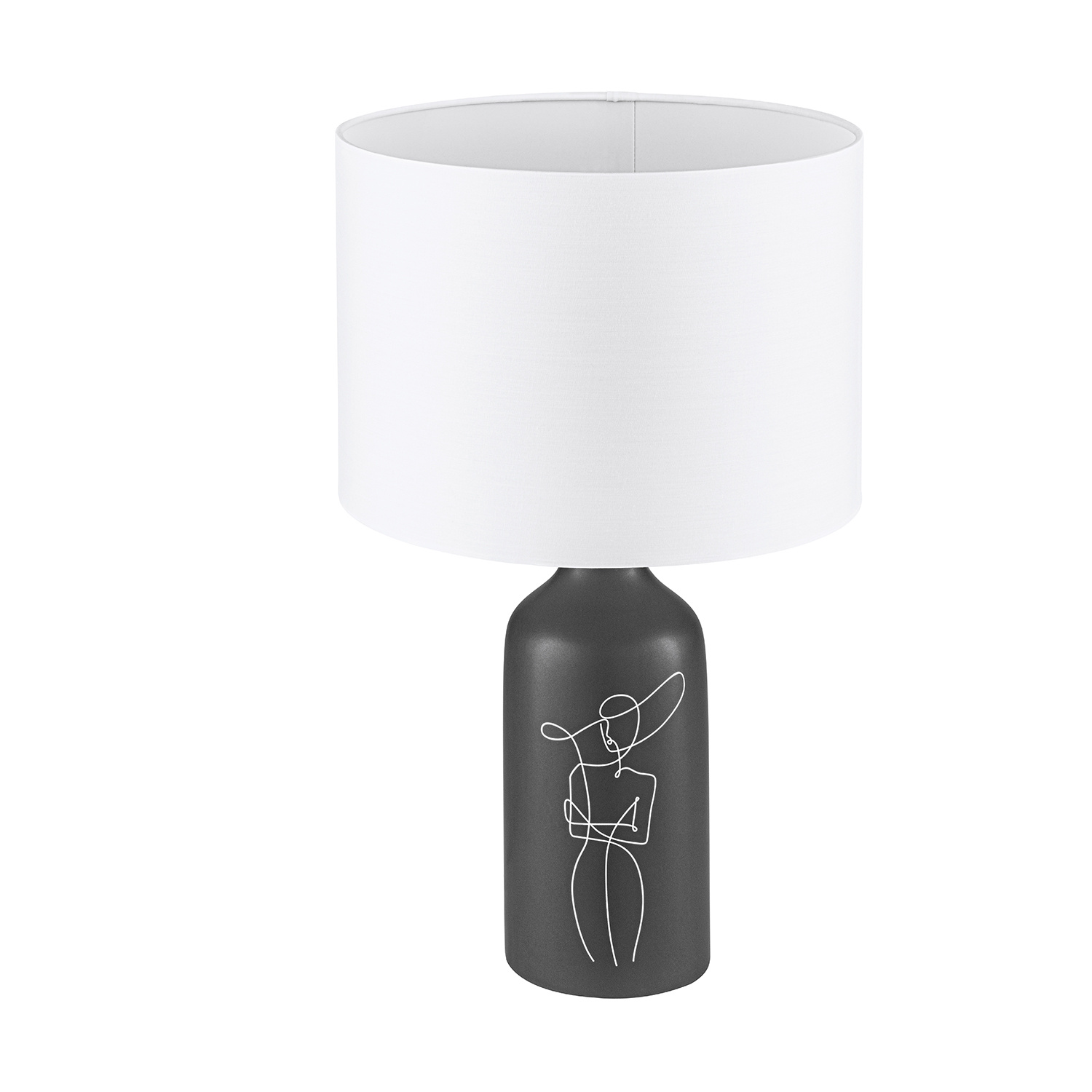 foto del prodotto lampada da tavolo vintage vinoza ceramica nero 1 luce e27
