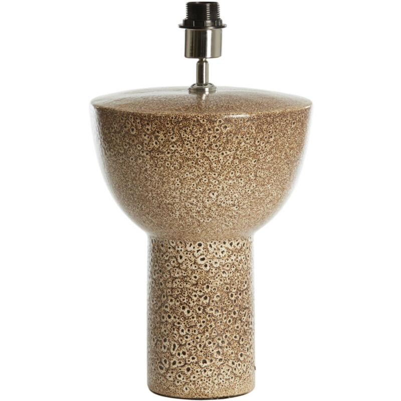foto del prodotto lampada da tavolo yasur marrone ceramica light living