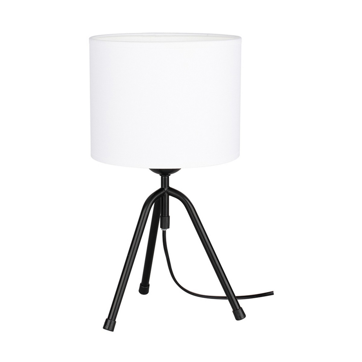 foto del prodotto lampada da tavolo ybbs, metallo, tessuto, nero, bianco, 24x24x26,5 cm