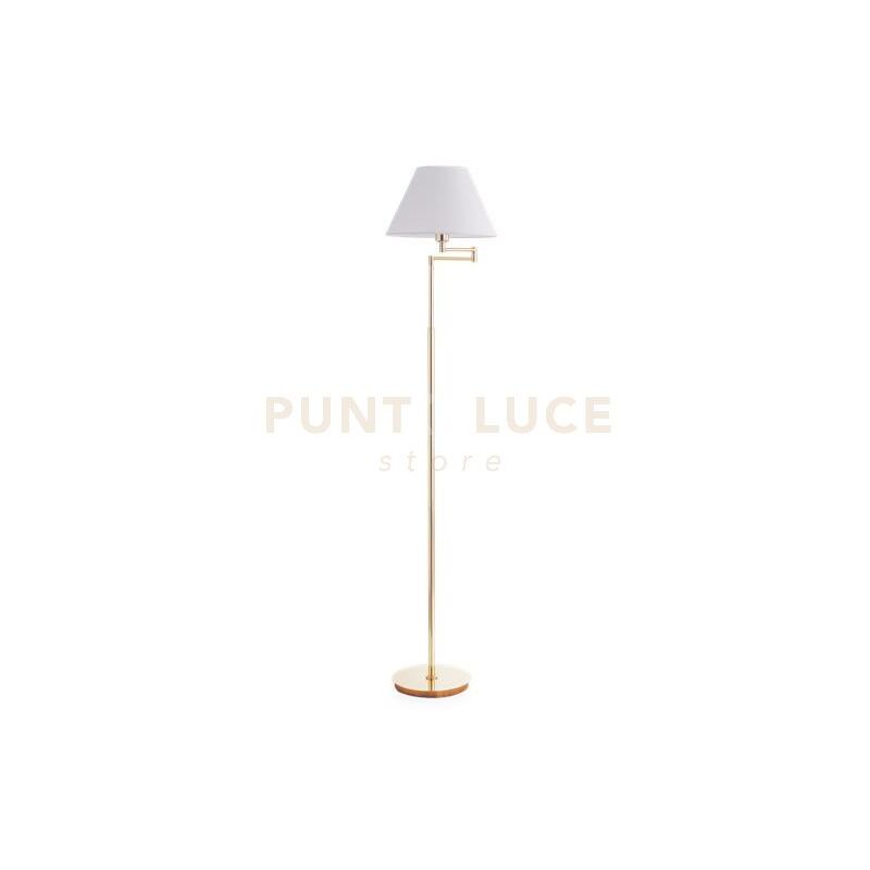 foto del prodotto lampada da terra 1 luce beverly pt1 ottone satinato