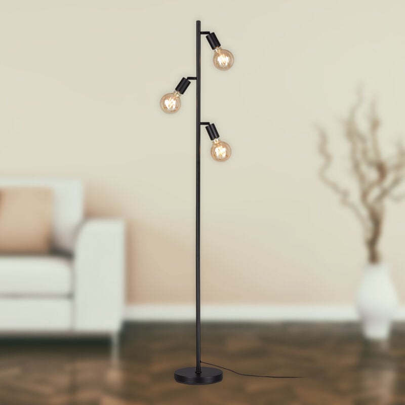foto del prodotto lampada da terra 22 cm 3 escl. e27 10w nero