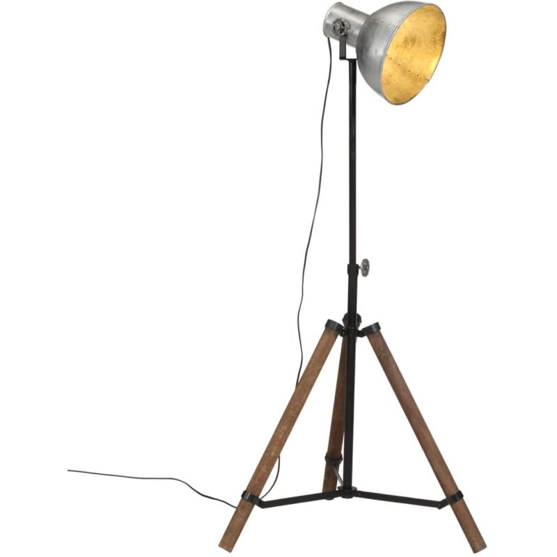 foto del prodotto lampada da terra 25 w argento vintage 75x75x90 150 cm e27 vidaxl