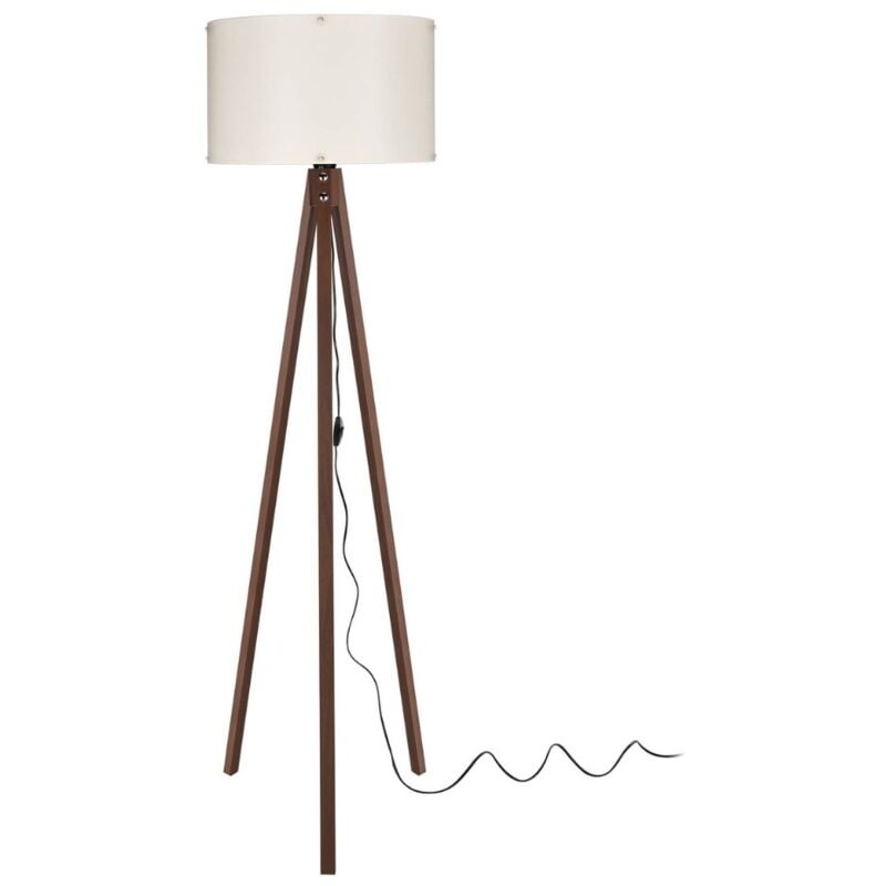 foto del prodotto lampada da terra 36x136 cm noce crema