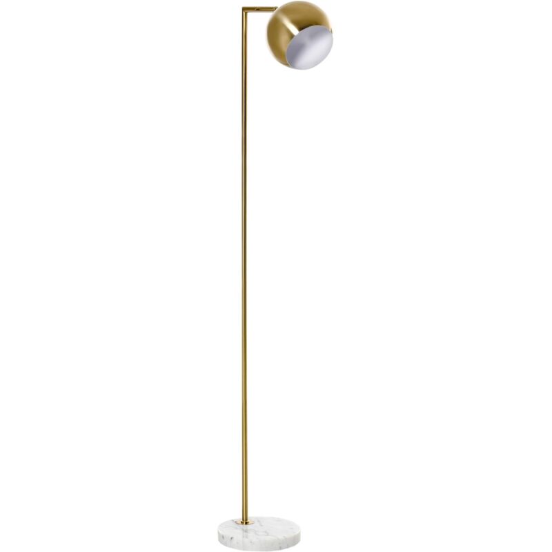 foto del prodotto lampada da terra 38x26x165 cm e27 paralume regolabile oro