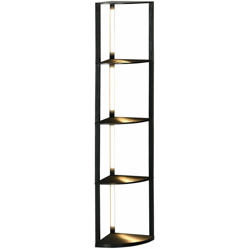 foto del prodotto lampada da terra a led 41x29,5x163,5 cm in mdf nero