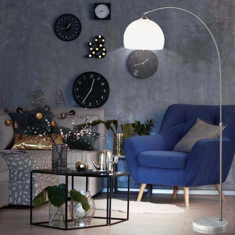 foto del prodotto lampada da terra a led da 9,5 watt con base in marmo, illuminazione a soffitto, lampada da lettura con proiettore