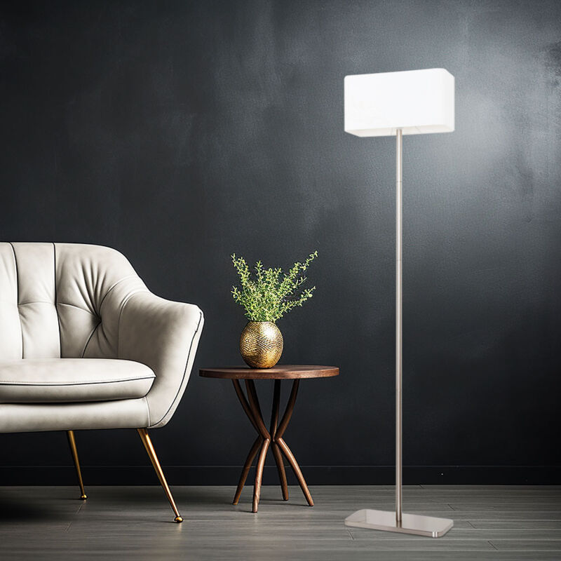 foto del prodotto lampada da terra a led da 9,5 watt lampada da terra in tessuto con interruttore a pedale