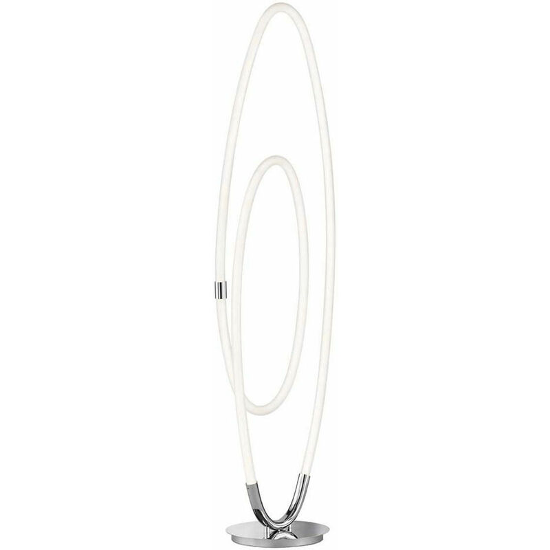 foto del prodotto lampada da terra a led dimmerabile moderna lampada da soggiorno in piedi lampada da terra cromata curva, metallo, 59w 6700lm bianco caldo, lxpxh