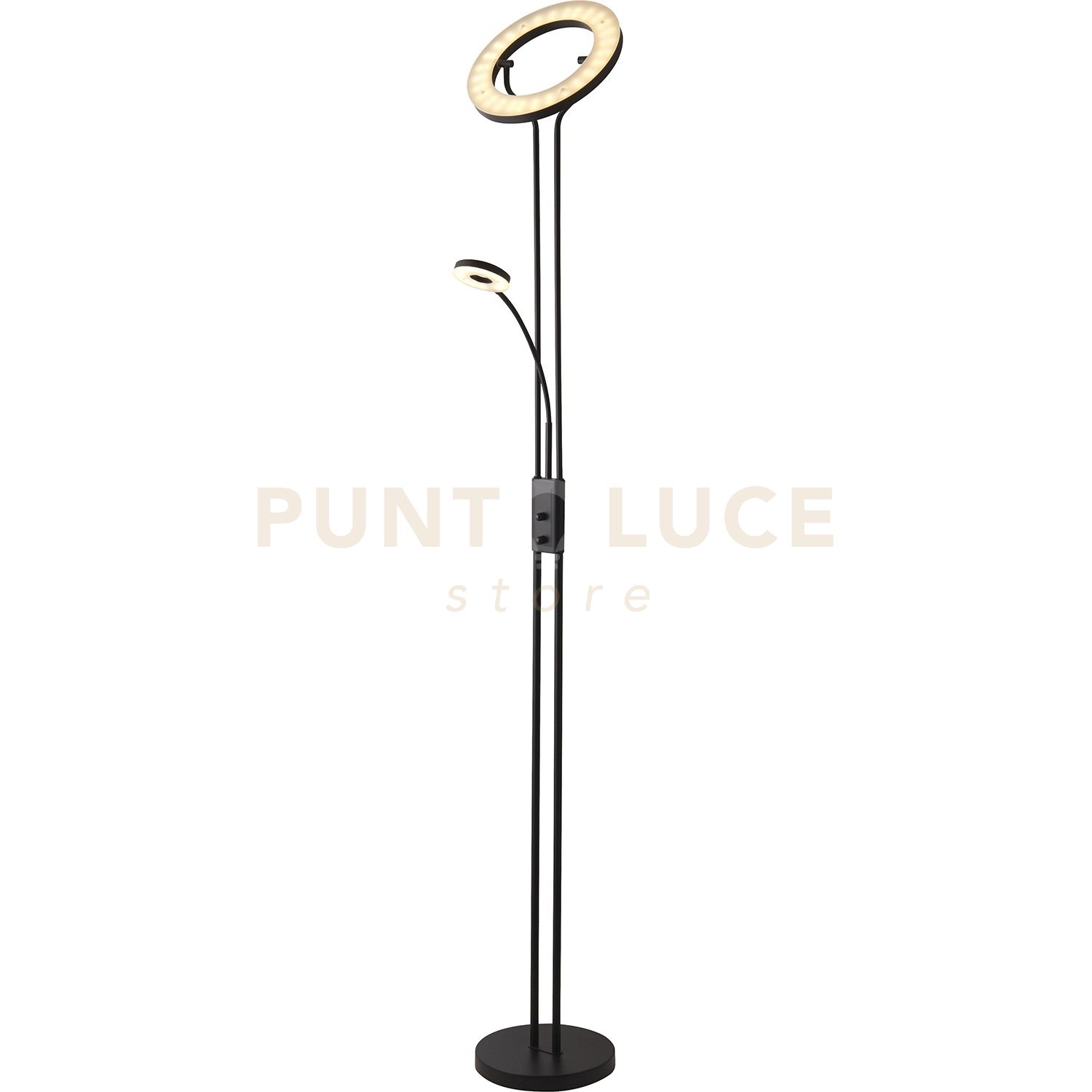 foto del prodotto lampada da terra a led mother amp child metallo nero opaco