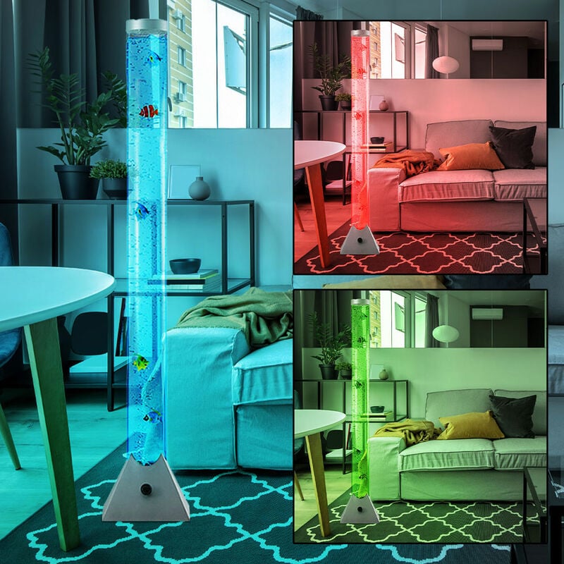 foto del prodotto lampada da terra a led rgb lampada da terra decorativa che cambia colore della colonna d acqua a bolla di pesce