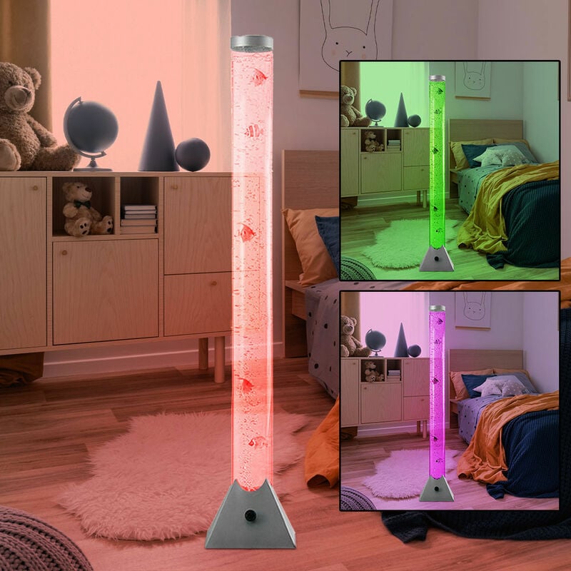 foto del prodotto lampada da terra a led rgb soggiorno lampada da colonna a bolla d acqua decorazione lampada da terra