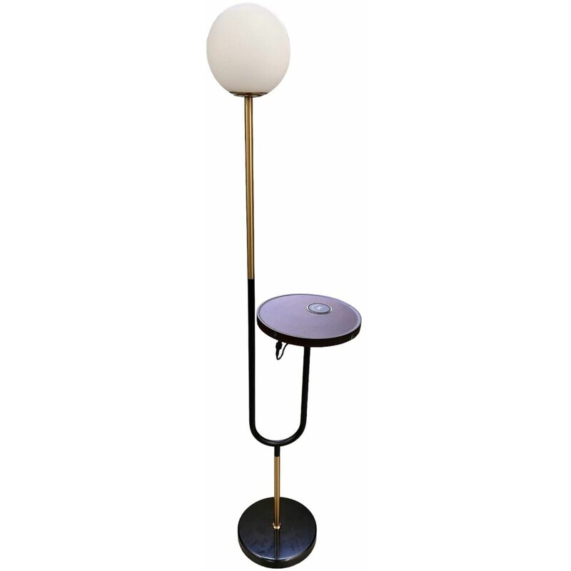 foto del prodotto lampada da terra a piantana con sfera attacco per lampade led e27 design minimal