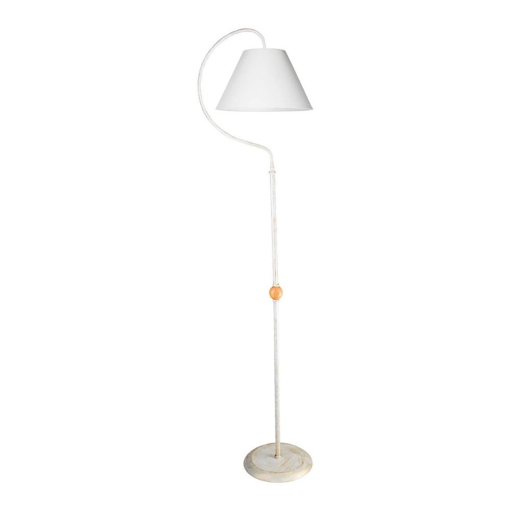 foto del prodotto lampada da terra a stelo geo asz1043 con paralume tessuto bianco effez