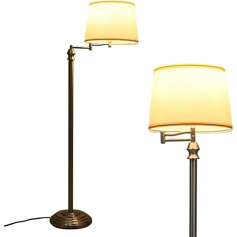 foto del prodotto lampada da terra a stelo, lampada a piantana con braccio girevole, con braccio girevole costway