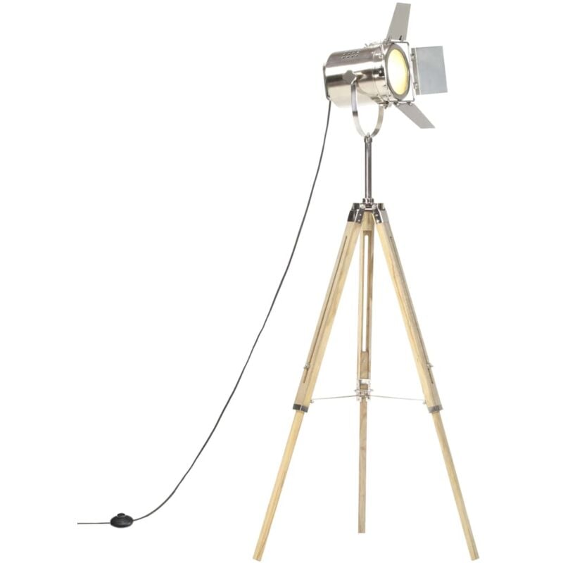 foto del prodotto lampada da terra a treppiede legno massello di mango 140 cm vidaxl