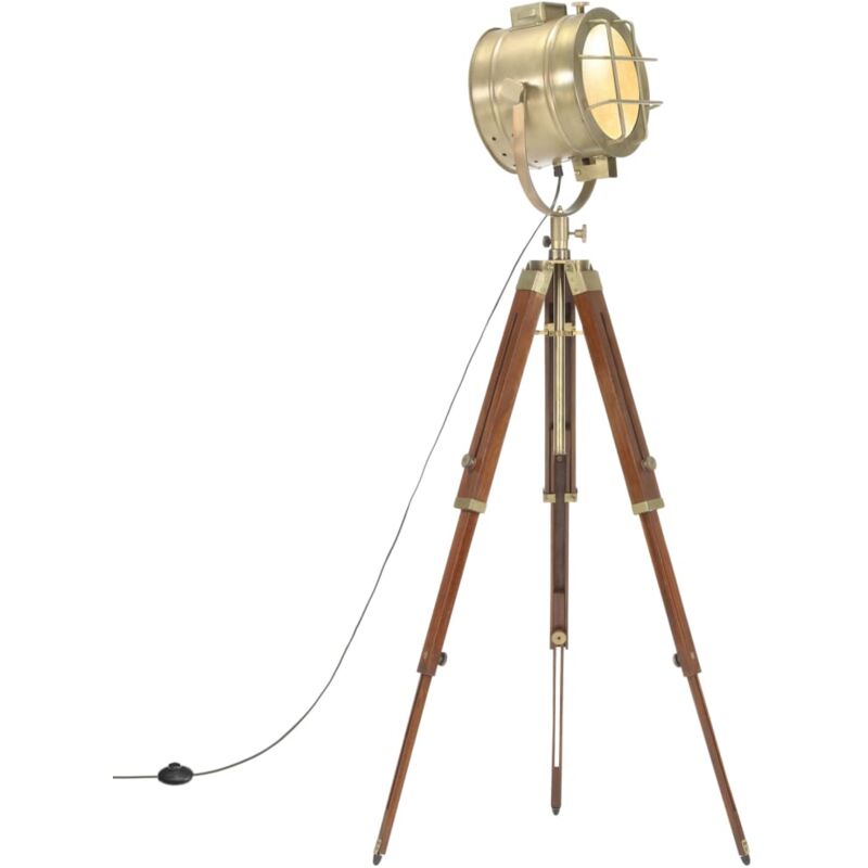 foto del prodotto lampada da terra a treppiede legno massello di mango 165 cm vidaxl