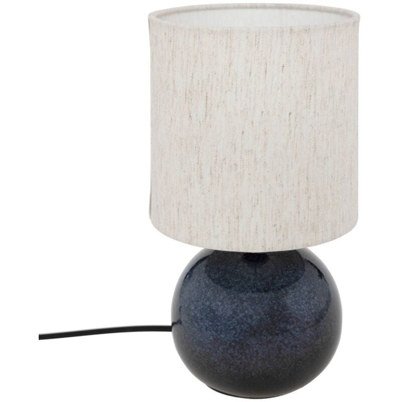 foto del prodotto lampada da terra ad arco gaia in cotone h26,5 cm blu atmosphera cr ateur d int rieur