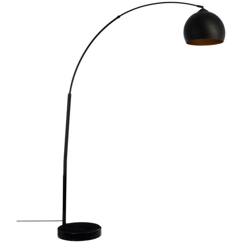 foto del prodotto lampada da terra ad arco in marmo e metallo nero hyto h177cm atmosphera cr ateur d int rieur