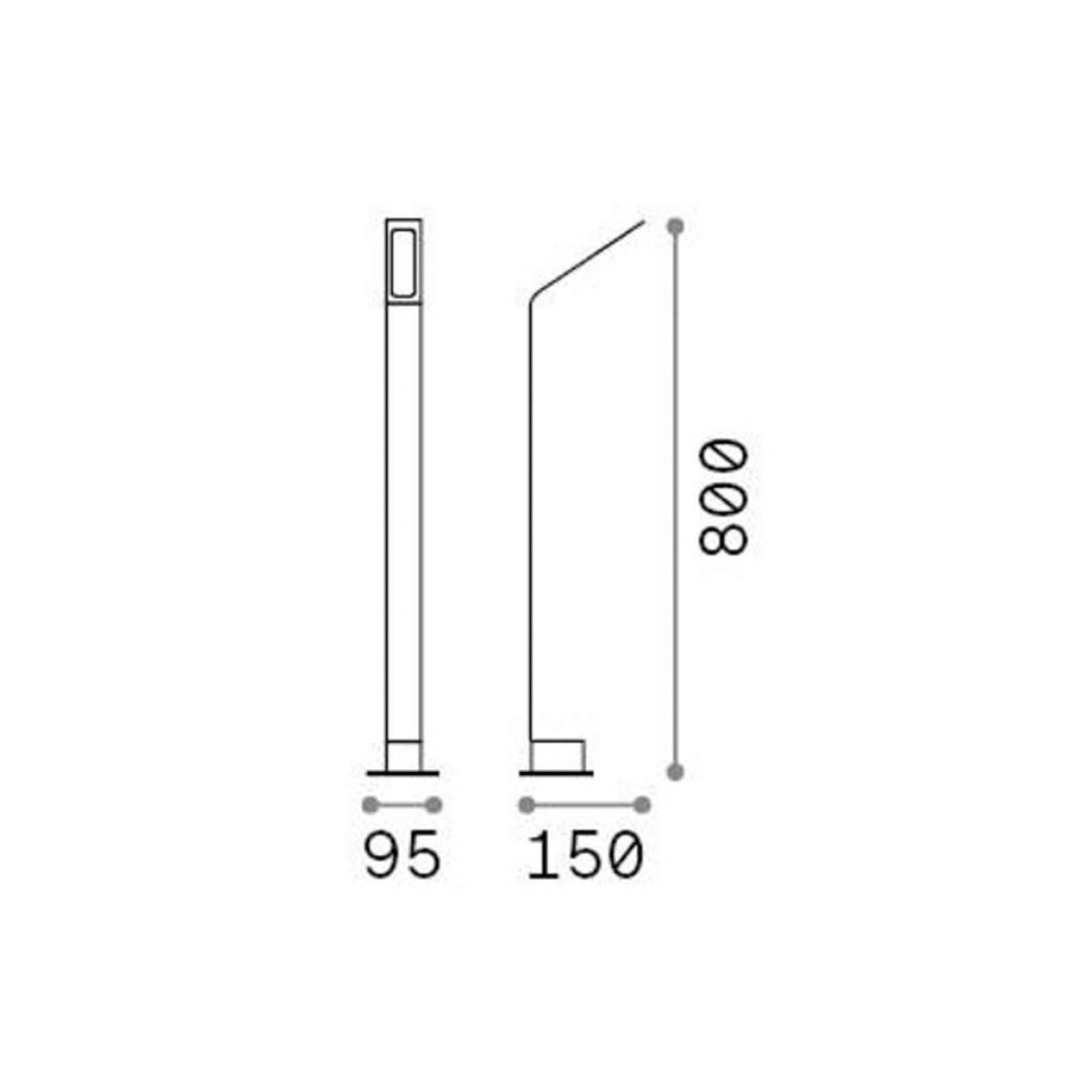 foto del prodotto lampada da terra agos pt h80 4000k nero ideal lux