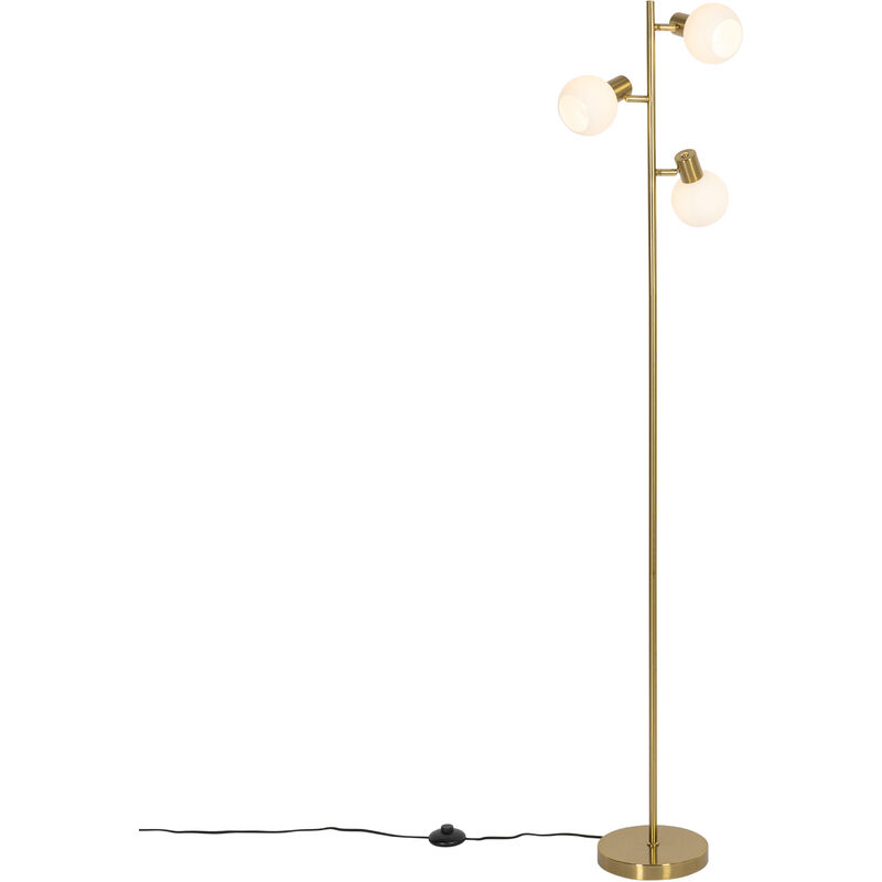 foto del prodotto lampada da terra anouk art d co vetro,acciaio oro bianco oblungo max. 3 x watt qazqa