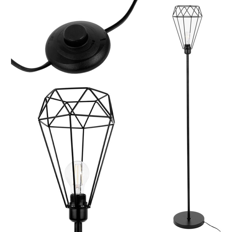 foto del prodotto lampada da terra app537 1f reno 1 punti luce e27 25x25x171,5